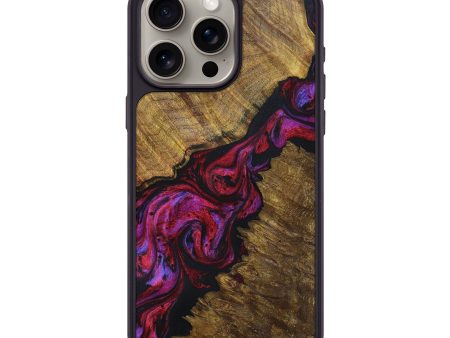 iPhone 15 Pro Max Wood+Resin Phone Case - Preston (Red, 696545) Online Sale