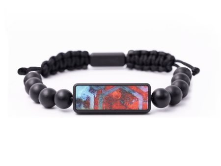 Onyx Bead Wood+Resin Bracelet - Shane (Pattern, 694602) Hot on Sale