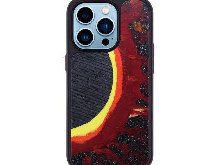 iPhone 14 Pro Wood+Resin Phone Case - Zara (Eclipse, 697968) For Discount