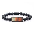 Lava Bead Wood+Resin Bracelet - Lela (Watercolor, 699205) Supply