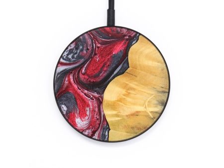 Circle Wood+Resin Wireless Charger - Ali (Red, 694224) Fashion