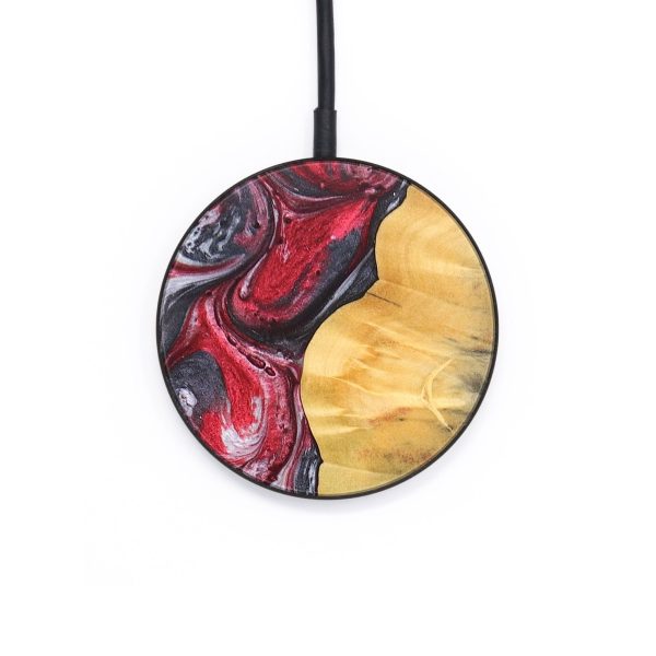 Circle Wood+Resin Wireless Charger - Ali (Red, 694224) Fashion