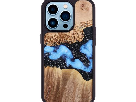 iPhone 14 Pro Wood+Resin Phone Case - Alayah (Cosmos, 697144) Supply