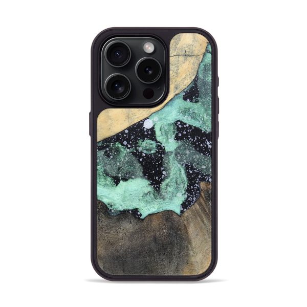 iPhone 15 Pro Wood+Resin Phone Case - Angelo (Cosmos, 695575) For Cheap