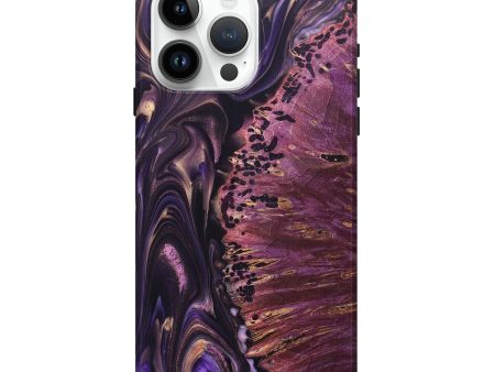 iPhone 15 Pro Max Wood+Resin Live Edge Phone Case - Elizabeth (Purple, 696844) Cheap