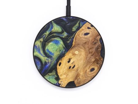 Circle Wood+Resin Wireless Charger - Elian (Green, 695724) Sale