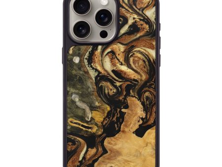 iPhone 15 Pro Max Wood+Resin Phone Case - Stephanie (Black & White, 699552) Hot on Sale