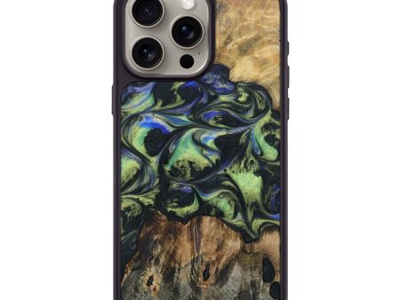 iPhone 15 Pro Max Wood+Resin Phone Case - Gertrude (Green, 695687) Online