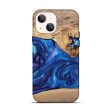 iPhone 13 Wood+Resin Live Edge Phone Case - Silas (Blue, 697420) Online now