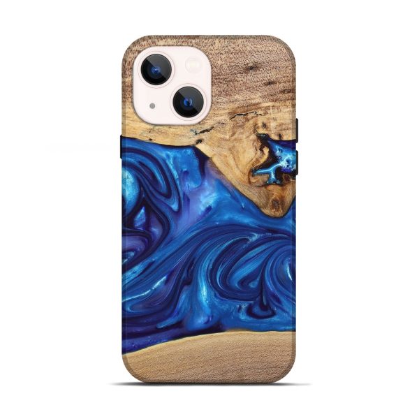 iPhone 13 Wood+Resin Live Edge Phone Case - Silas (Blue, 697420) Online now