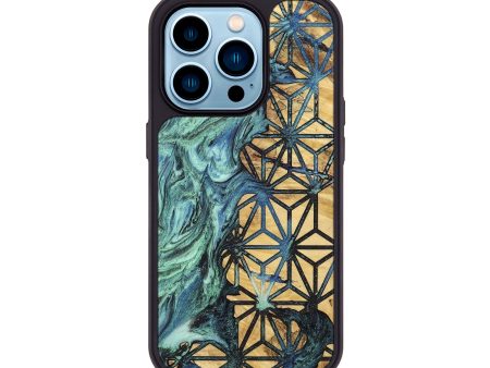 iPhone 14 Pro Wood+Resin Phone Case - Trinity (Pattern, 699413) on Sale