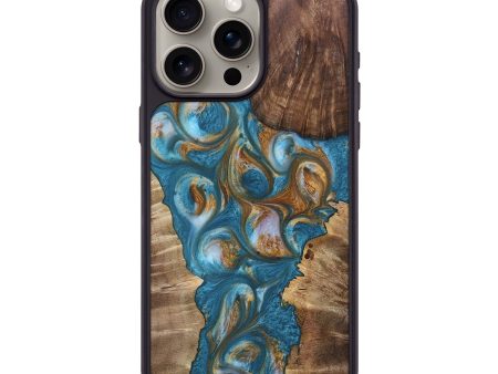 iPhone 15 Pro Max Wood+Resin Phone Case - Kelsie (Mosaic, 695173) For Sale