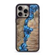 iPhone 15 Pro Max Wood+Resin Phone Case - Dylan (Blue, 694866) For Cheap