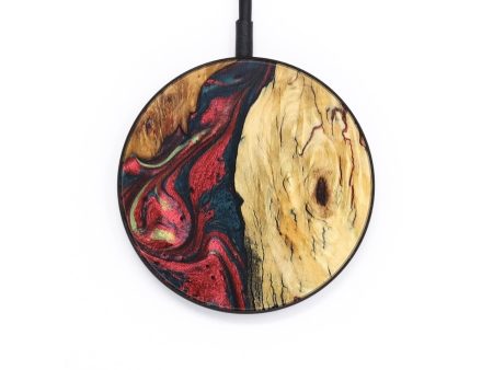 Circle Wood+Resin Wireless Charger - Aspen (Red, 695455) For Cheap