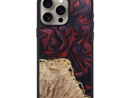 iPhone 15 Pro Max Wood+Resin Phone Case - Reid (Red, 697550) For Cheap