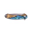 EDC Wood+Resin Pocket Knife - Ann (Blue, 697367) on Sale