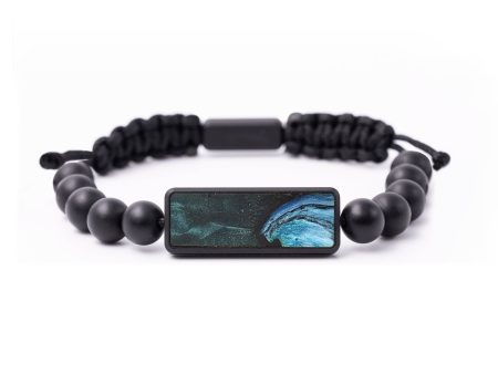 Onyx Bead Wood+Resin Bracelet - Bernard (Blue, 699231) Discount