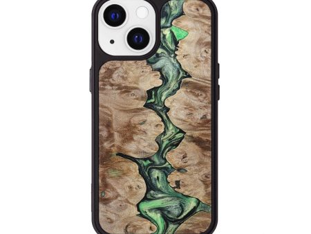 iPhone 13 Wood+Resin Phone Case - Cayden (Green, 694832) Online Hot Sale