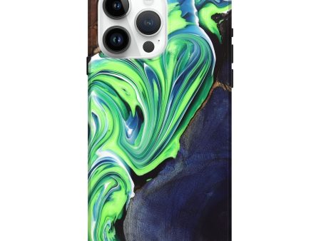 iPhone 15 Pro Max Wood+Resin Live Edge Phone Case - Francisco (Green, 698613) Fashion