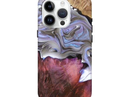 iPhone 15 Pro Wood+Resin Live Edge Phone Case - Terrence (Black & White, 696458) Fashion