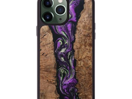 iPhone 13 Pro Max Wood+Resin Phone Case - Talan (Purple, 696114) Sale