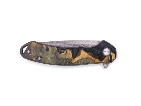 EDC Wood+Resin Pocket Knife - Edward (Pure Black, 696271) Online Hot Sale