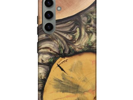 Galaxy S24 Plus Wood+Resin Live Edge Phone Case - Mathew (Green, 695919) Online Hot Sale