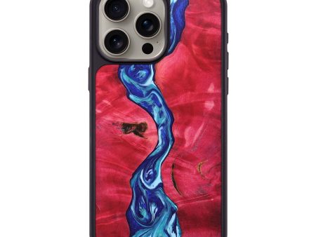 iPhone 15 Pro Max Wood+Resin Phone Case - Marsha (Blue, 697210) Sale