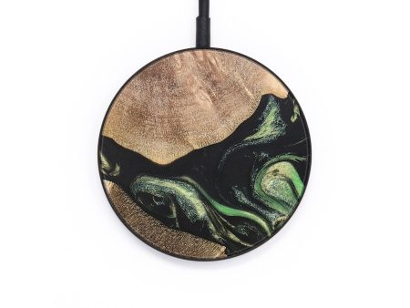 Circle Wood+Resin Wireless Charger - Vicky (Green, 695446) Online Hot Sale