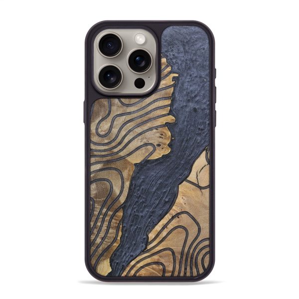 iPhone 15 Pro Max Wood+Resin Phone Case - Kendra (Pattern, 695498) on Sale