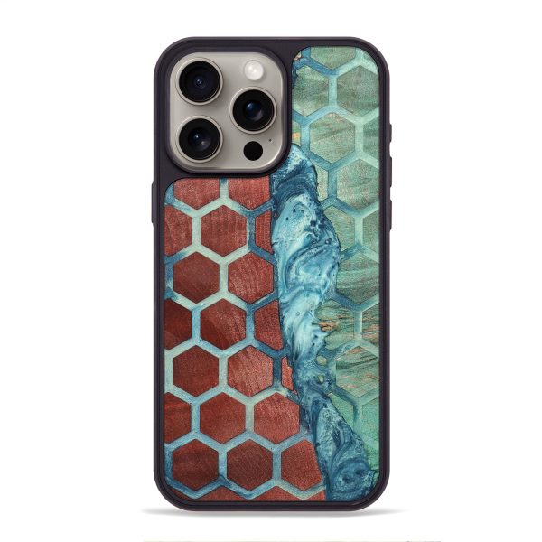 iPhone 15 Pro Max Wood+Resin Phone Case - Lester (Pattern, 698328) For Cheap