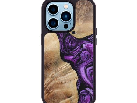 iPhone 14 Pro Wood+Resin Phone Case - Lakisha (Purple, 696112) Discount