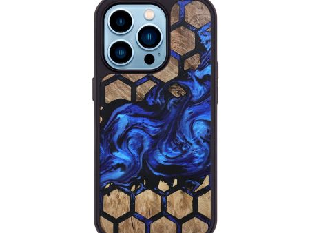 iPhone 14 Pro Wood+Resin Phone Case - Tameka (Pattern, 697618) Supply