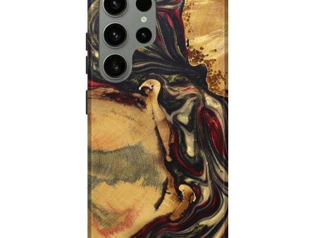 Galaxy S24 Ultra Wood+Resin Live Edge Phone Case - Christine (Red, 695925) Online Sale