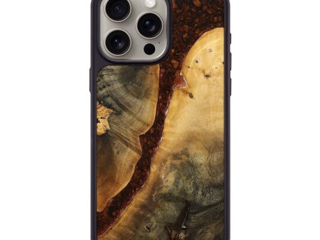 iPhone 15 Pro Max Wood+Resin Phone Case - Ida (Watercolor, 698666) Hot on Sale