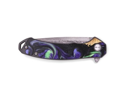 EDC Wood+Resin Pocket Knife - Audrey (Purple, 697368) Online