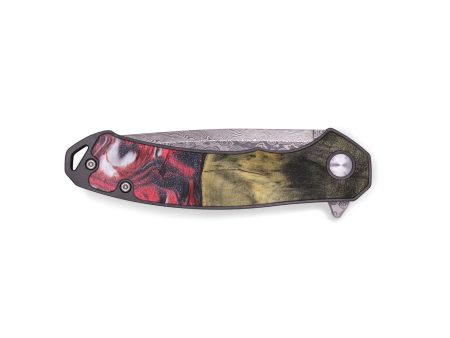 EDC Wood+Resin Pocket Knife - Delaney (Red, 696249) Sale