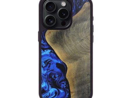 iPhone 15 Pro Wood+Resin Phone Case - Sheila (Blue, 697474) Online