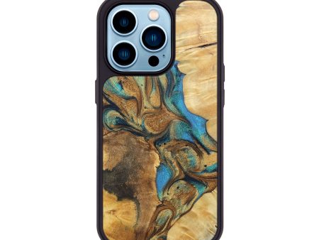 iPhone 14 Pro Wood+Resin Phone Case - Susan (Mosaic, 695622) Sale