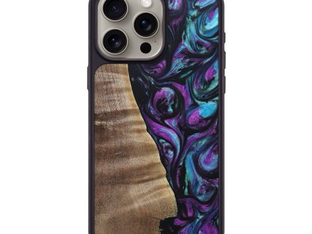 iPhone 15 Pro Max Wood+Resin Phone Case - Elaina (Purple, 695383) Discount