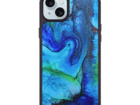 iPhone 15 Plus Wood+Resin Phone Case - Annabelle (Watercolor, 697040) Online Sale