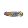 EDC Wood+Resin Pocket Knife - Dayanara (Teal & Gold, 696269) Online