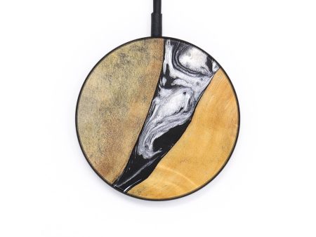 Circle Wood+Resin Wireless Charger - Thea (Black & White, 696440) Discount