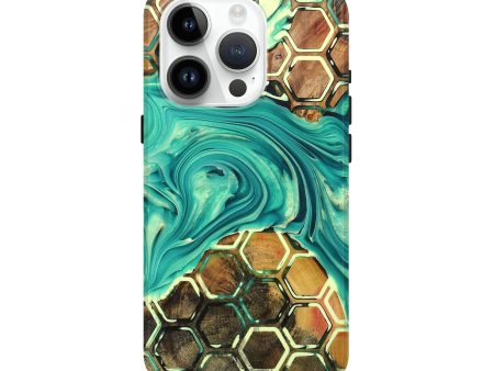 iPhone 15 Pro Wood+Resin Live Edge Phone Case - Theresa (Pattern, 696181) Fashion