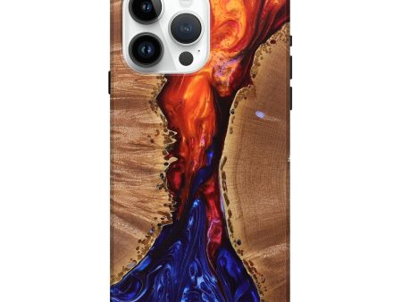 iPhone 15 Pro Max Wood+Resin Live Edge Phone Case - Faye (Fire & Ice, 696163) Online now