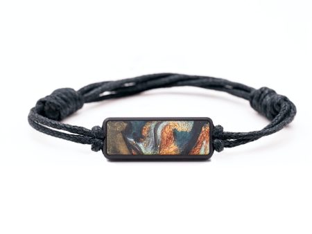 Classic Wood+Resin Bracelet - Santiago (Teal & Gold, 694445) Supply