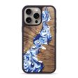 iPhone 15 Pro Max Wood+Resin Phone Case - Martha (Blue, 695615) Online