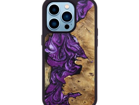 iPhone 14 Pro Wood+Resin Phone Case - Deja (Purple, 696109) Fashion