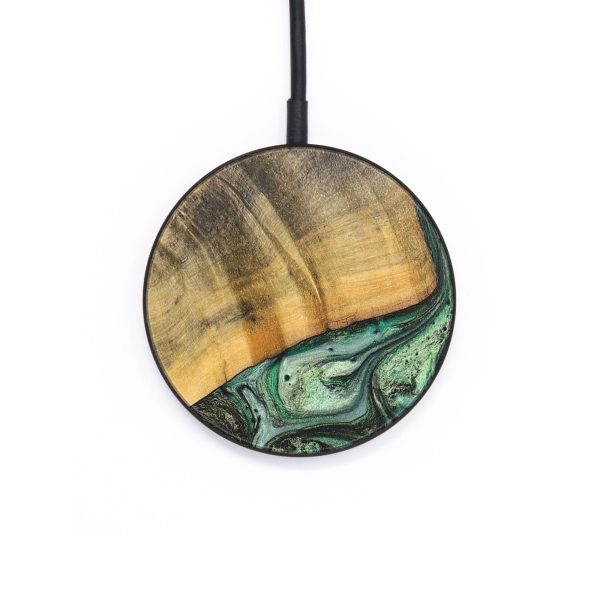 Circle Wood+Resin Wireless Charger - Christie (Green, 696217) For Discount