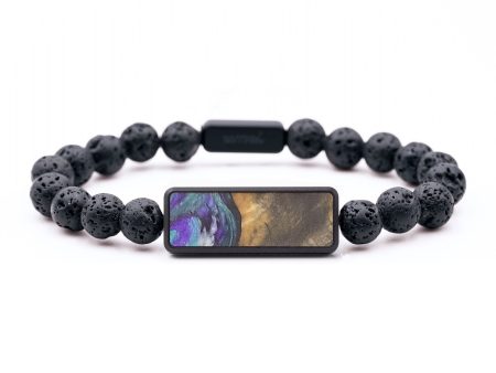 Lava Bead Wood+Resin Bracelet - Mindy (Purple, 694583) Online Sale